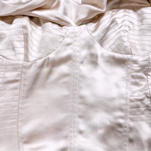 Zara Satin Effect Draped Bustier Bodysuit Size XS in Ivory NWT - Picture 10 of 16
